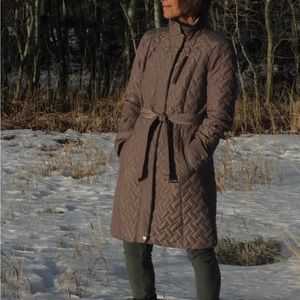 Cole Hann Signature Belt Quilted Coat